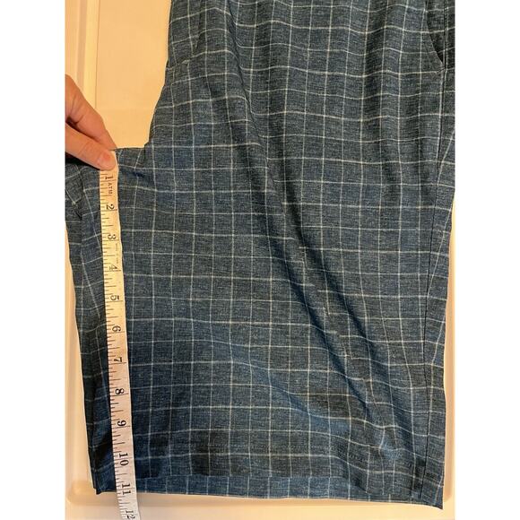 Nike Golf Mens Tour Performance Dri Fit Blue Plaid Shorts Size 34 Golf Preppy - Picture 11 of 11